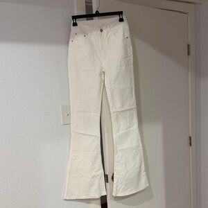 Women's White Flared Jeans
